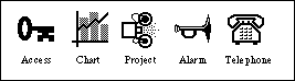 [icons with distinctive shape]